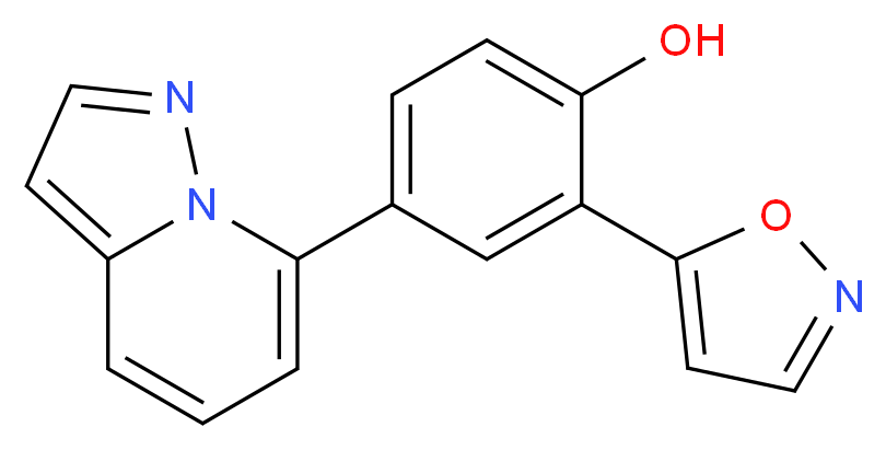 2-(5-isoxazolyl)-4-pyrazolo[1,5-a]pyridin-7-ylphenol_分子结构_CAS_)