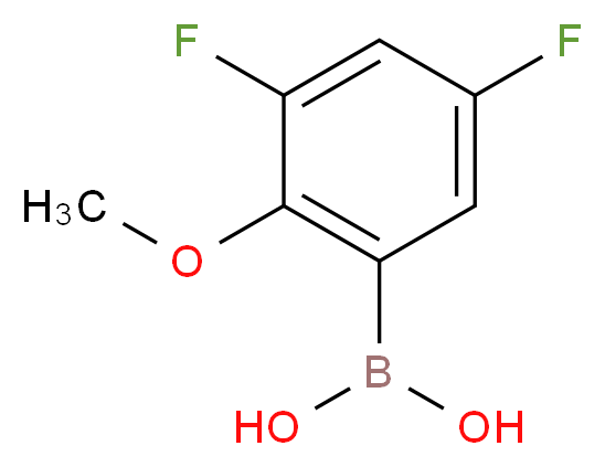3,5-DIFLUORO-2-METHOXYPHENYLBORONIC ACID_分子结构_CAS_737000-76-9)