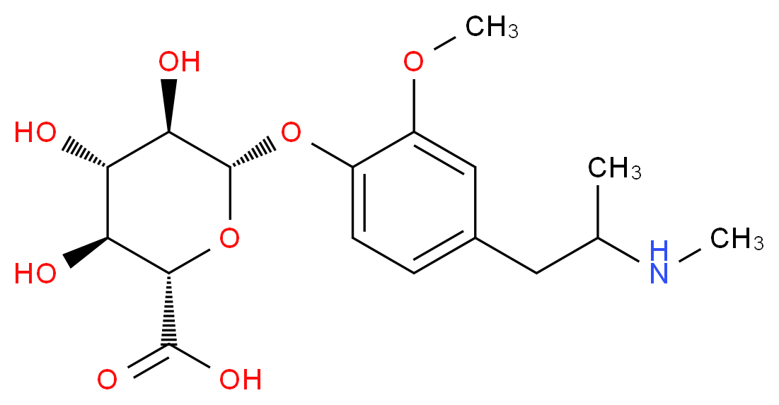 4-Hydroxy-3-methoxy Methamphetamine 4-β-D-Glucuronide(Mixture of Diastereomers)_分子结构_CAS_146367-87-5)