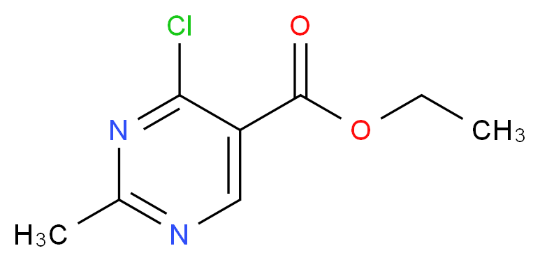 ethyl 4-chloro-2-methylpyrimidine-5-carboxylate_分子结构_CAS_2134-36-3