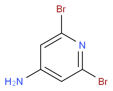 2,6-Dibromopyridin-4-amine_分子结构_CAS_39771-34-1)