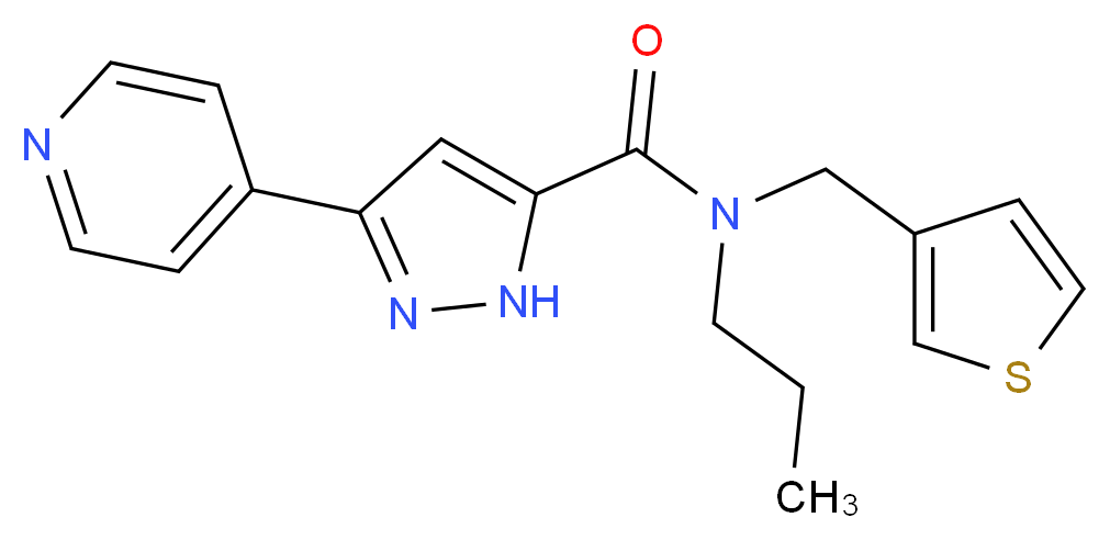 N-propyl-3-pyridin-4-yl-N-(3-thienylmethyl)-1H-pyrazole-5-carboxamide_分子结构_CAS_)