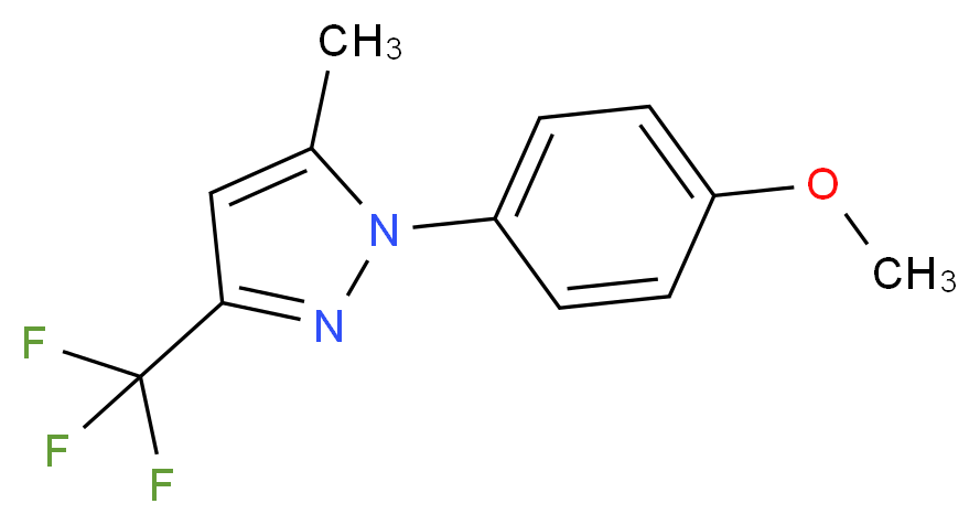1-(4-METHOXYPHENYL)-5-METHYL-3-(TRIFLUOROMETHYL)-1H-PYRAZOLE_分子结构_CAS_218632-10-1)