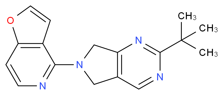 2-tert-butyl-6-furo[3,2-c]pyridin-4-yl-6,7-dihydro-5H-pyrrolo[3,4-d]pyrimidine_分子结构_CAS_)
