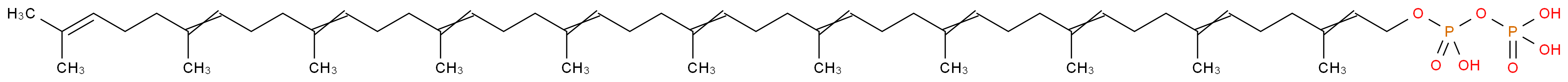 ({hydroxy[(3,7,11,15,19,23,27,31,35,39,43-undecamethyltetratetraconta-2,6,10,14,18,22,26,30,34,38,42-undecaen-1-yl)oxy]phosphoryl}oxy)phosphonic acid_分子结构_CAS_31867-59-1