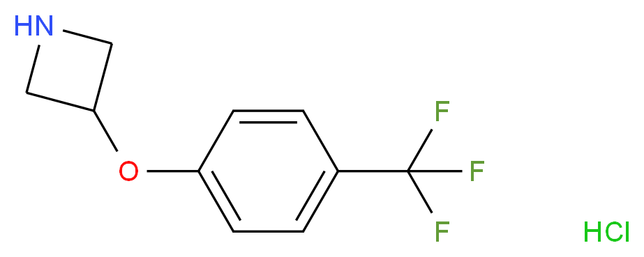 3-[4-(trifluoromethyl)phenoxy]azetidine hydrochloride_分子结构_CAS_76263-21-3