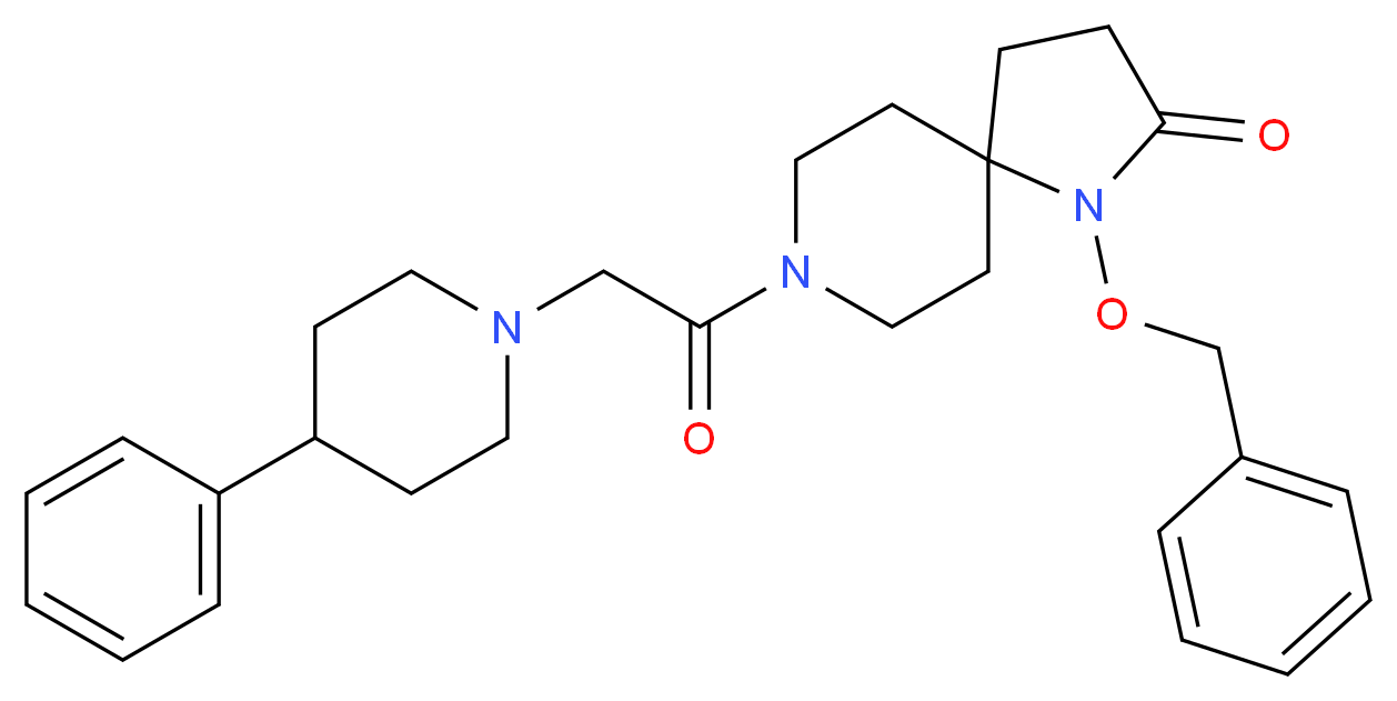 1-(benzyloxy)-8-[(4-phenyl-1-piperidinyl)acetyl]-1,8-diazaspiro[4.5]decan-2-one_分子结构_CAS_)