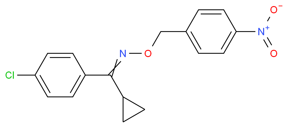 (4-chlorophenyl)(cyclopropyl)methanone O-(4-nitrobenzyl)oxime_分子结构_CAS_94097-88-8)