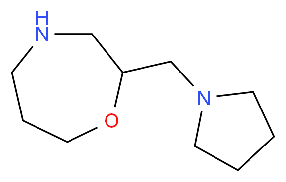 2-(pyrrolidin-1-ylmethyl)-1,4-oxazepane_分子结构_CAS_933720-55-9