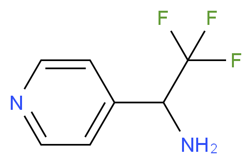 2,2,2-trifluoro-1-(pyridin-4-yl)ethan-1-amine_分子结构_CAS_1060815-28-2