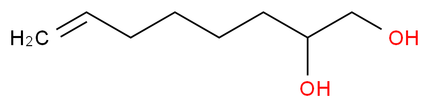 7-辛烯-1,2-二醇_分子结构_CAS_85866-02-0)