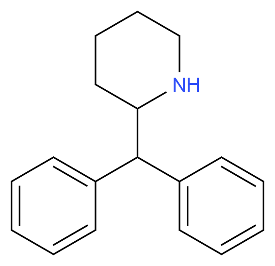 2-(diphenylmethyl)piperidine_分子结构_CAS_519-74-4