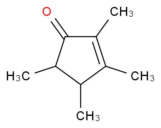 2,3,4,5-tetramethylcyclopent-2-en-1-one_分子结构_CAS_54458-61-6