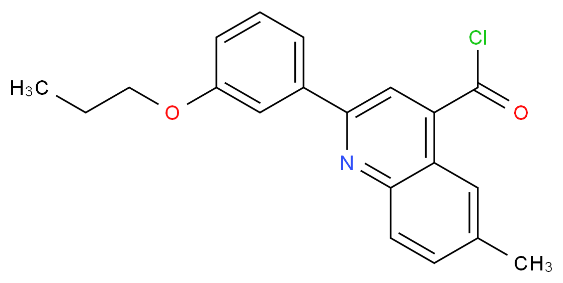 6-Methyl-2-(3-propoxyphenyl)quinoline-4-carbonyl chloride_分子结构_CAS_)