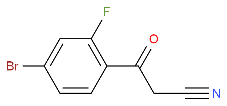 3-(4-bromo-2-fluorophenyl)-3-oxopropanenitrile_分子结构_CAS_267880-92-2