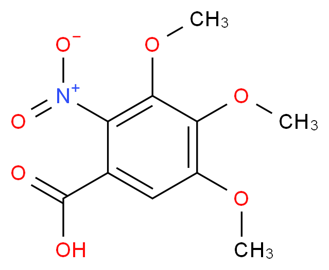 3,4,5-trimethoxy-2-nitrobenzoic acid_分子结构_CAS_66907-52-6