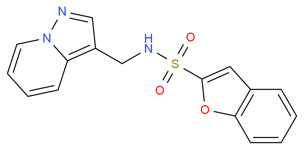 N-(pyrazolo[1,5-a]pyridin-3-ylmethyl)-1-benzofuran-2-sulfonamide_分子结构_CAS_)