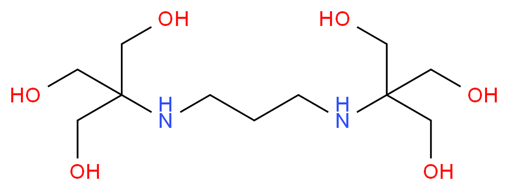 2-[(3-{[1,3-dihydroxy-2-(hydroxymethyl)propan-2-yl]amino}propyl)amino]-2-(hydroxymethyl)propane-1,3-diol_分子结构_CAS_64431-96-5