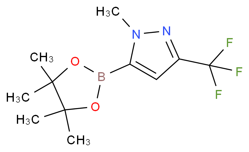 1-methyl-5-(tetramethyl-1,3,2-dioxaborolan-2-yl)-3-(trifluoromethyl)-1H-pyrazole_分子结构_CAS_1025719-23-6