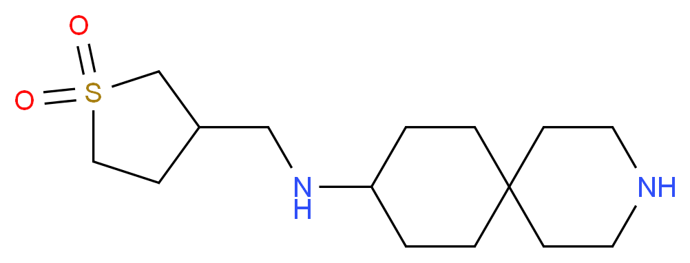 N-[(1,1-dioxidotetrahydro-3-thienyl)methyl]-3-azaspiro[5.5]undecan-9-amine_分子结构_CAS_)
