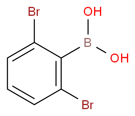 2,6-二溴苯硼酸_分子结构_CAS_851756-50-8)