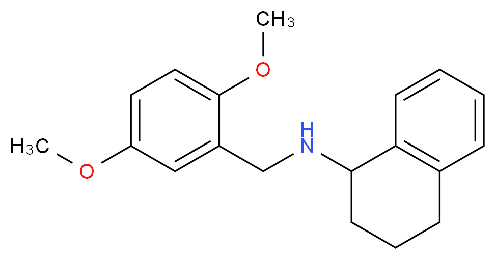 N-[(2,5-dimethoxyphenyl)methyl]-1,2,3,4-tetrahydronaphthalen-1-amine_分子结构_CAS_356092-88-1