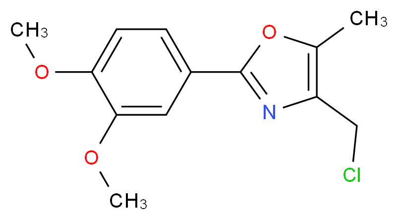 4-(Chloromethyl)-2-(3,4-dimethoxyphenyl)-5-methyl-1,3-oxazole_分子结构_CAS_907200-66-2)