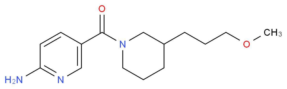 5-{[3-(3-methoxypropyl)-1-piperidinyl]carbonyl}-2-pyridinamine_分子结构_CAS_)