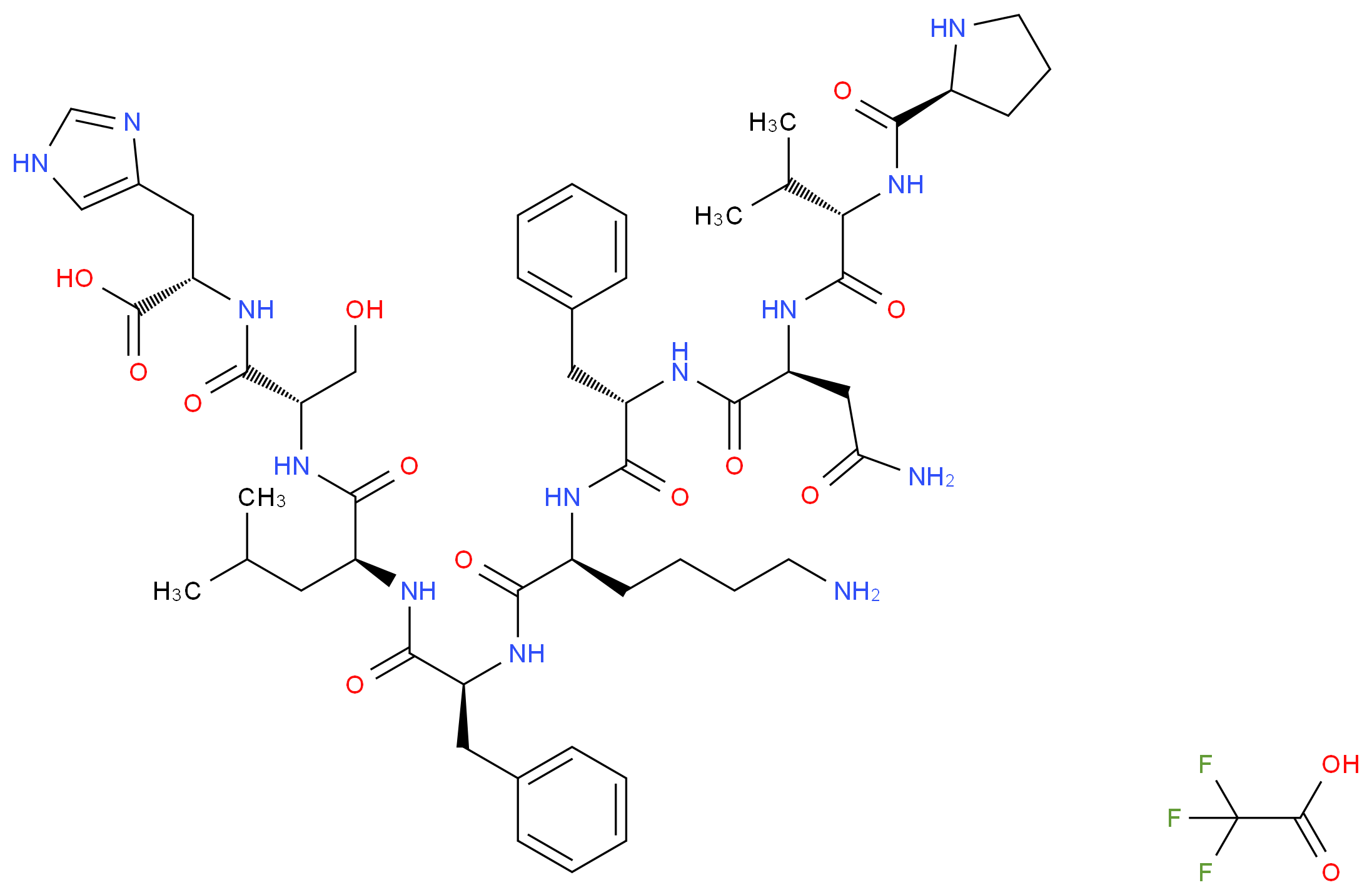 Hemopressin trifluoroacetate salt_分子结构_CAS_568588-77-2(freebase))