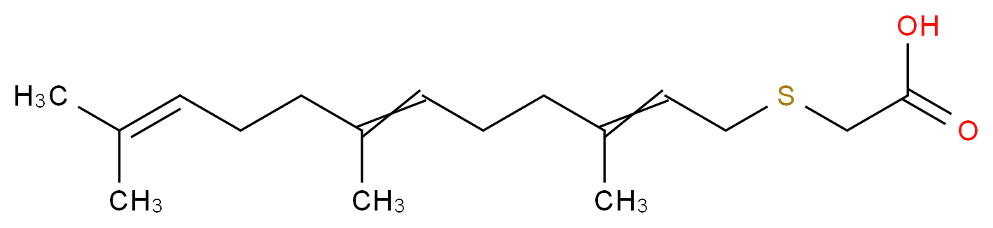 2-[(3,7,11-trimethyldodeca-2,6,10-trien-1-yl)sulfanyl]acetic acid_分子结构_CAS_135784-48-4