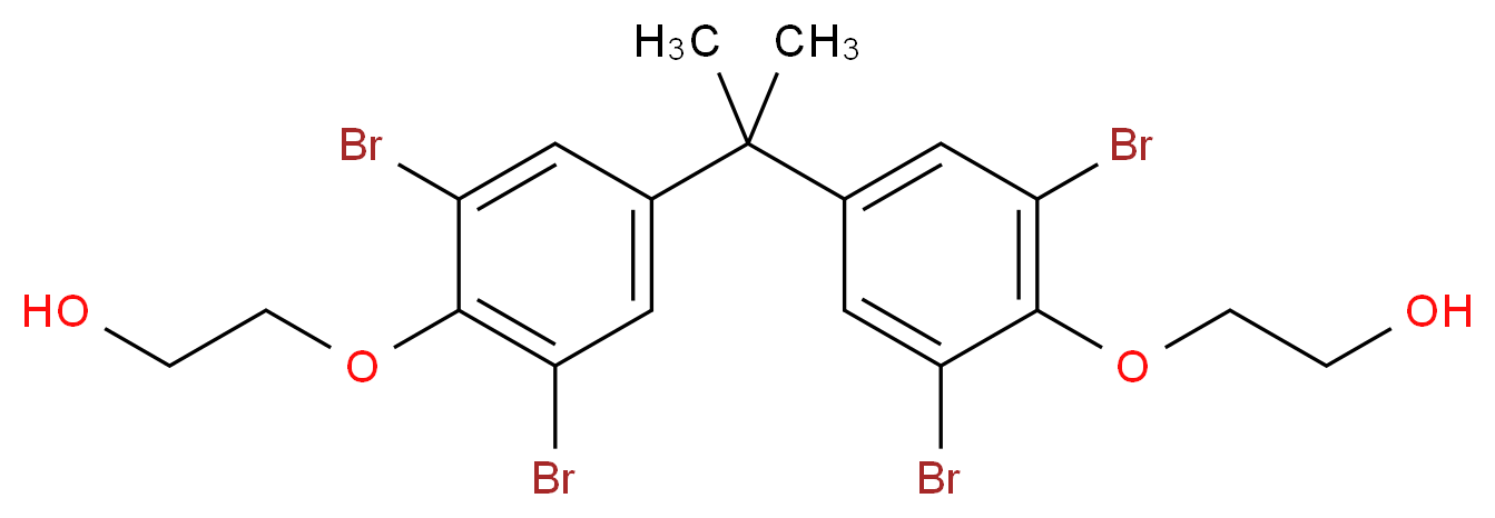 2-(2,6-dibromo-4-{2-[3,5-dibromo-4-(2-hydroxyethoxy)phenyl]propan-2-yl}phenoxy)ethan-1-ol_分子结构_CAS_4162-45-2