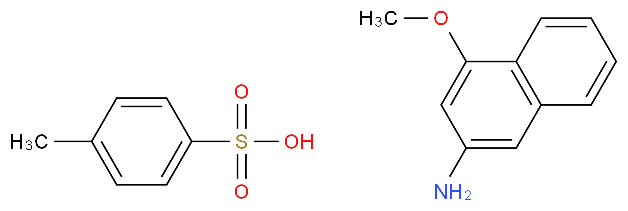 4-methoxynaphthalen-2-amine; 4-methylbenzene-1-sulfonic acid_分子结构_CAS_53863-75-5