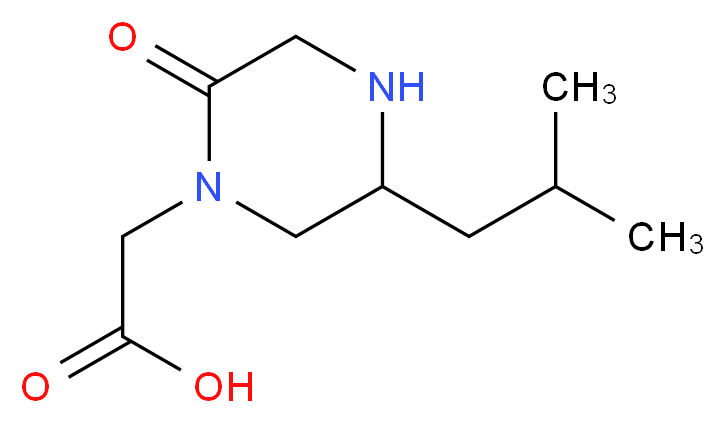 (5-ISOBUTYL-2-OXO-PIPERAZIN-1-YL)-ACETIC ACID_分子结构_CAS_1060808-16-3)