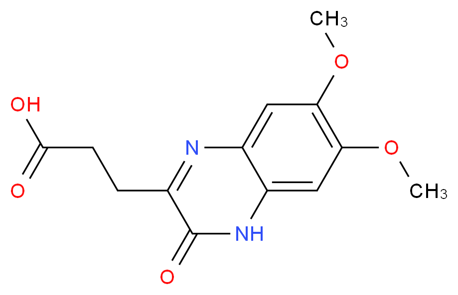3,4-Dihydro-6,7-dimethoxy-3-oxo-2-quinoxalinepropanoic Acid_分子结构_CAS_99208-26-1)