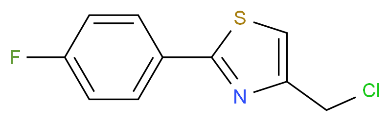 4-(Chloromethyl)-2-(4-fluorophenyl)-1,3-thiazole_分子结构_CAS_113264-13-4)