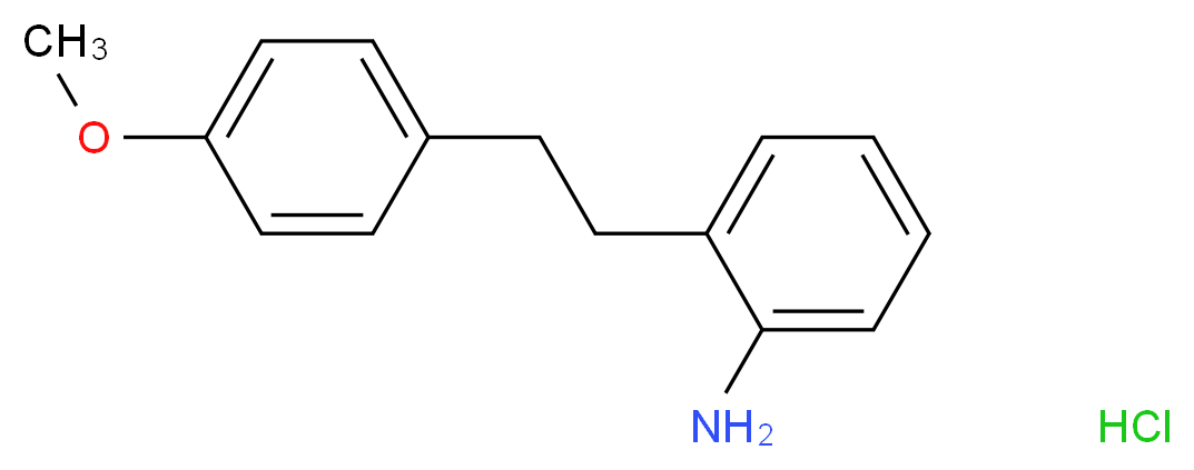 {2-[2-(4-Methoxyphenyl)ethyl]phenyl}amine hydrochloride_分子结构_CAS_)