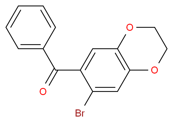 (7-bromo-2,3-dihydro-1,4-benzodioxin-6-yl)(phenyl)methanone_分子结构_CAS_159175-58-3)