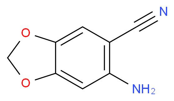 6-Amino-1,3-benzodioxole-5-carbonitrile_分子结构_CAS_)