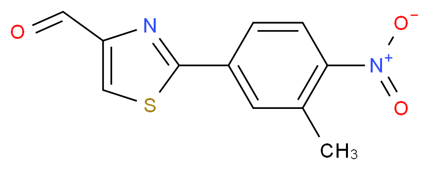 2-(3-METHYL-4-NITRO-PHENYL)-THIAZOLE-4-CARBALDEHYDE_分子结构_CAS_885278-90-0)
