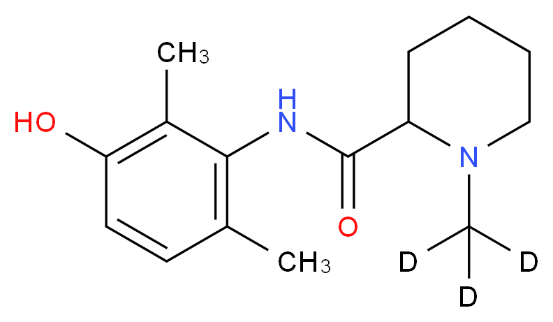 3-Hydroxy Mepivacaine-d3_分子结构_CAS_1346597-79-2)