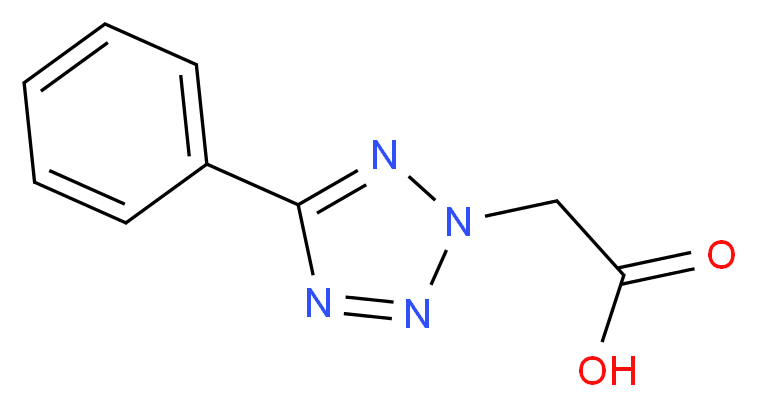 (5-phenyl-2H-tetrazol-2-yl)acetic acid_分子结构_CAS_21743-68-0)