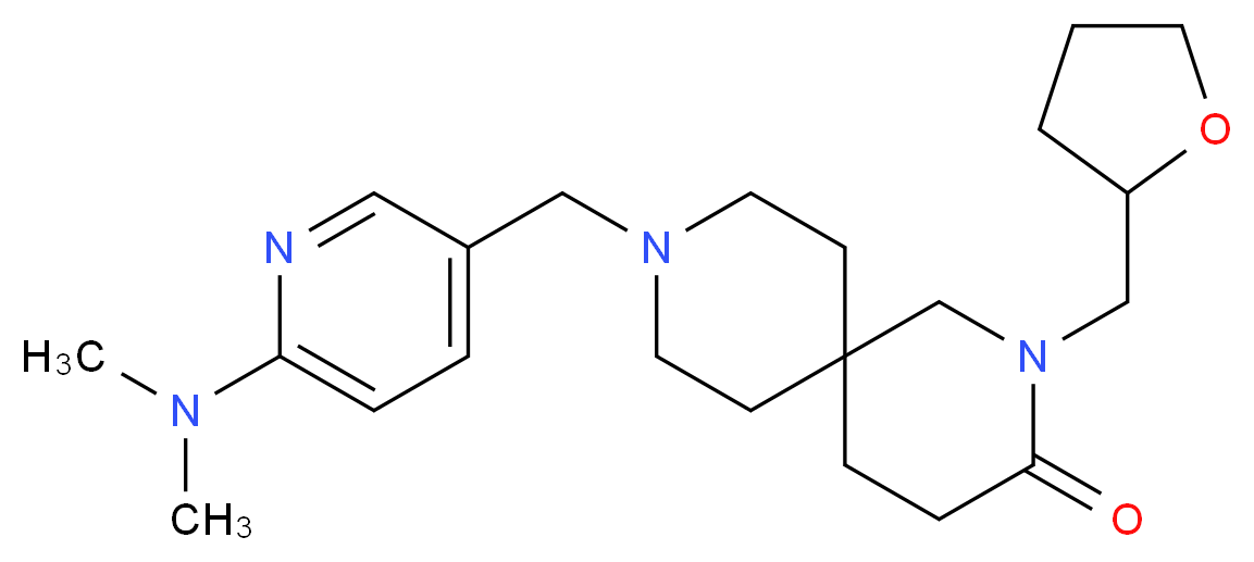 9-{[6-(dimethylamino)pyridin-3-yl]methyl}-2-(tetrahydrofuran-2-ylmethyl)-2,9-diazaspiro[5.5]undecan-3-one_分子结构_CAS_)