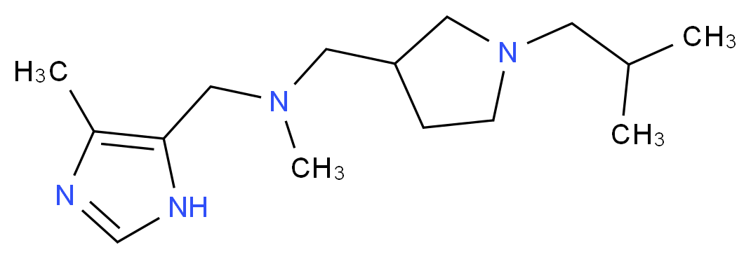 1-(1-isobutylpyrrolidin-3-yl)-N-methyl-N-[(4-methyl-1H-imidazol-5-yl)methyl]methanamine_分子结构_CAS_)