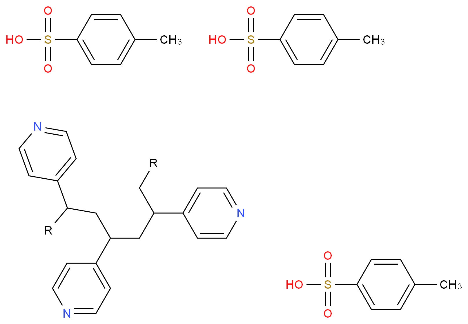 聚(4-乙烯基吡啶对甲苯磺酸盐)_分子结构_CAS_132759-93-4)