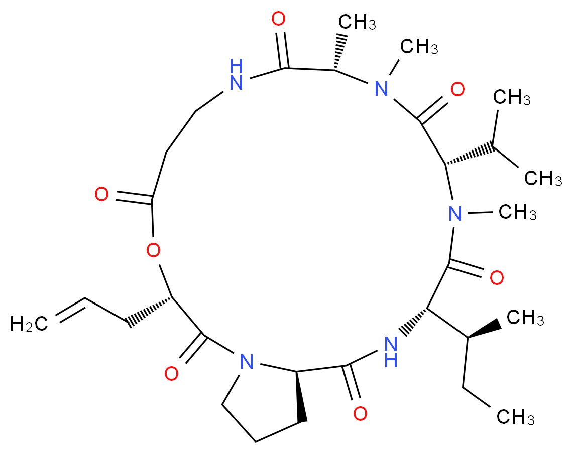 Destruxin A from Metarrhizium anisopliae_分子结构_CAS_6686-70-0)