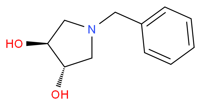 (3S,4S)-1-benzylpyrrolidine-3,4-diol_分子结构_CAS_90365-74-5