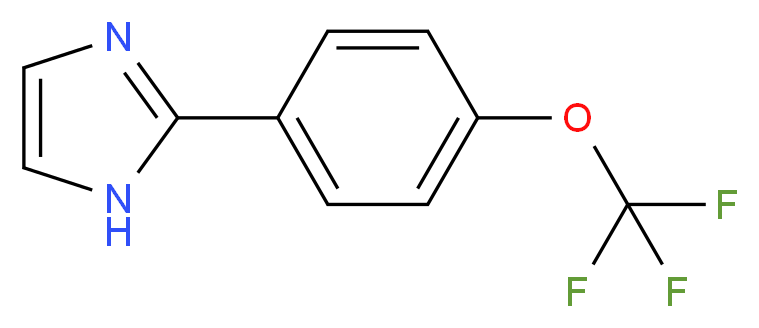 2-[4-(trifluoromethoxy)phenyl]-1H-imidazole_分子结构_CAS_885271-86-3