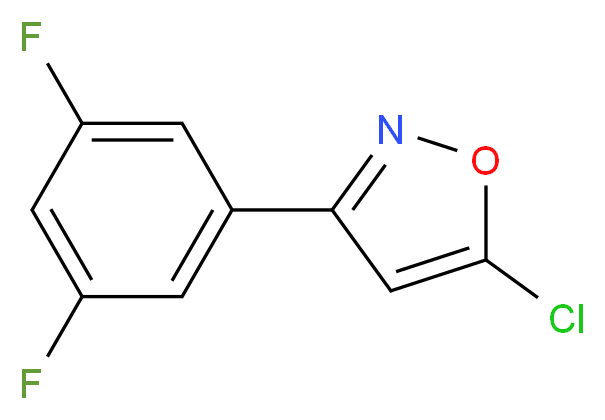 5-chloro-3-(3,5-difluorophenyl)-1,2-oxazole_分子结构_CAS_359424-44-5