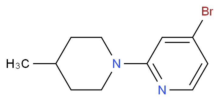 4-bromo-2-(4-methylpiperidin-1-yl)pyridine_分子结构_CAS_1142194-45-3