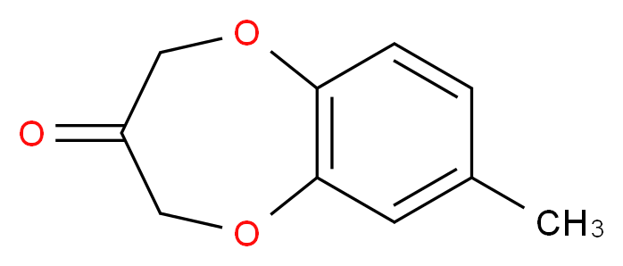 7-methyl-3,4-dihydro-2H-1,5-benzodioxepin-3-one_分子结构_CAS_28940-11-6